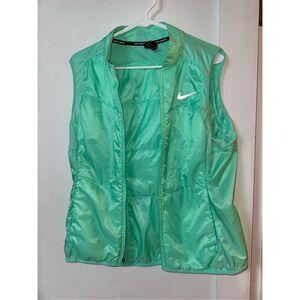 Nike Women's Mint Green Sleeveless Puffer Vest